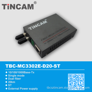 RJ45 to Fiber Optic Media Converter